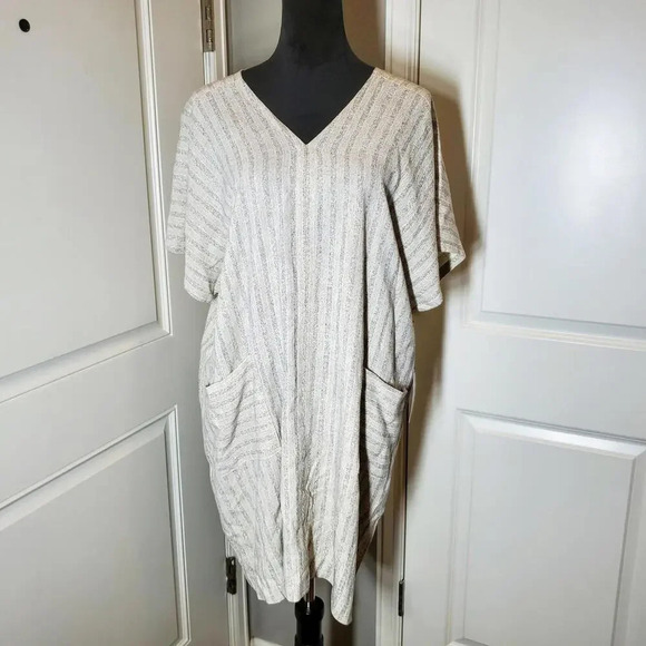 NWT Due South | Grade and Gather | Cotton Linen Stripe Dress | Size S/M - Picture 13 of 15